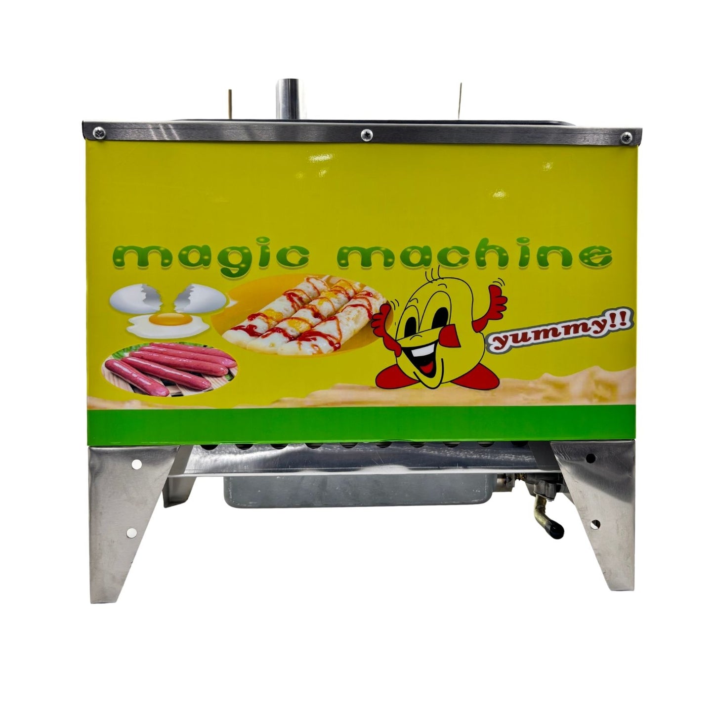 Gurubhai Equipments 10 Slot Egg Roll Sausage Machine, Commercial Gas Egg Roll Maker for Restaurant, Catering, and Food Trucks, Gas Oprated Egg Roll Sausage Machine