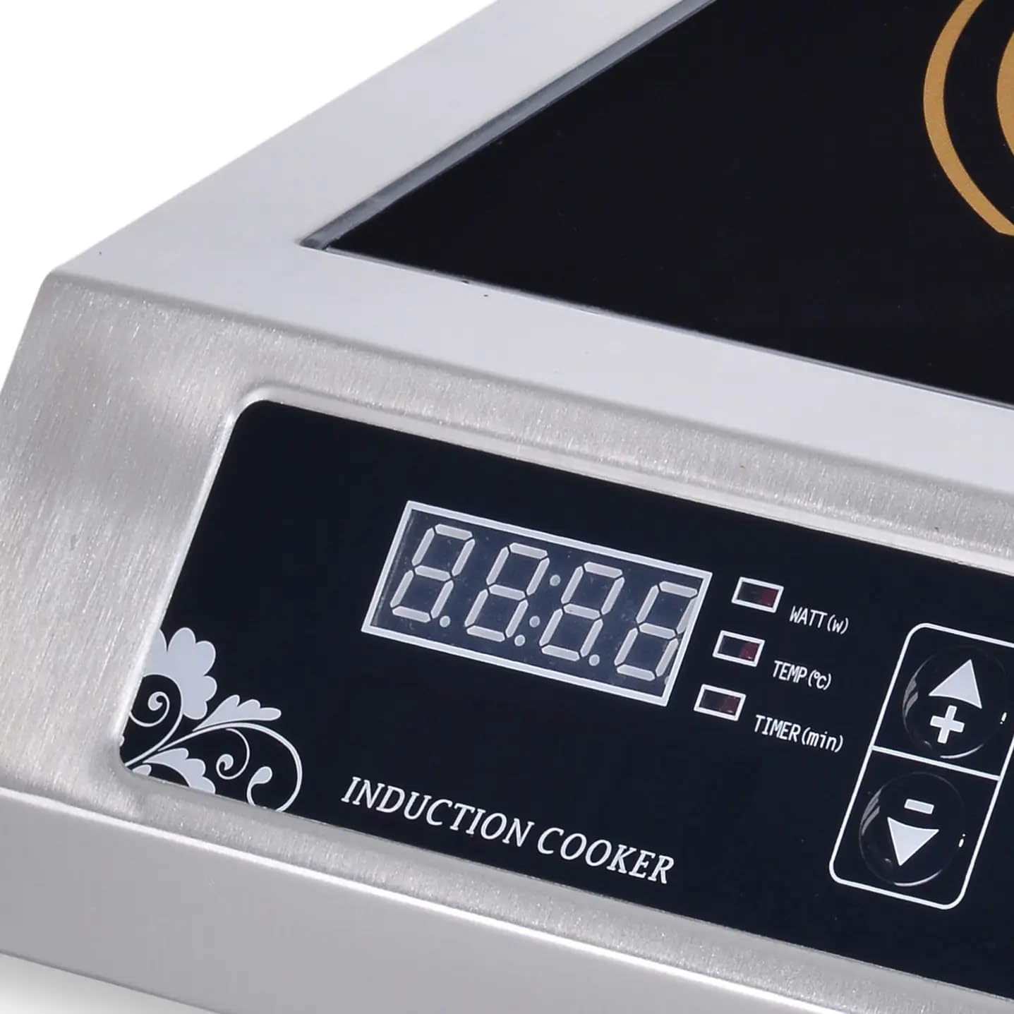 Gurubhai Equipments Stainless Steel Commercial Induction Cooktop 3500W – Fast Heating, Energy Efficient, Precision Cooking, Digital Controls & Timer Function – Ideal for Restaurants & Hotels