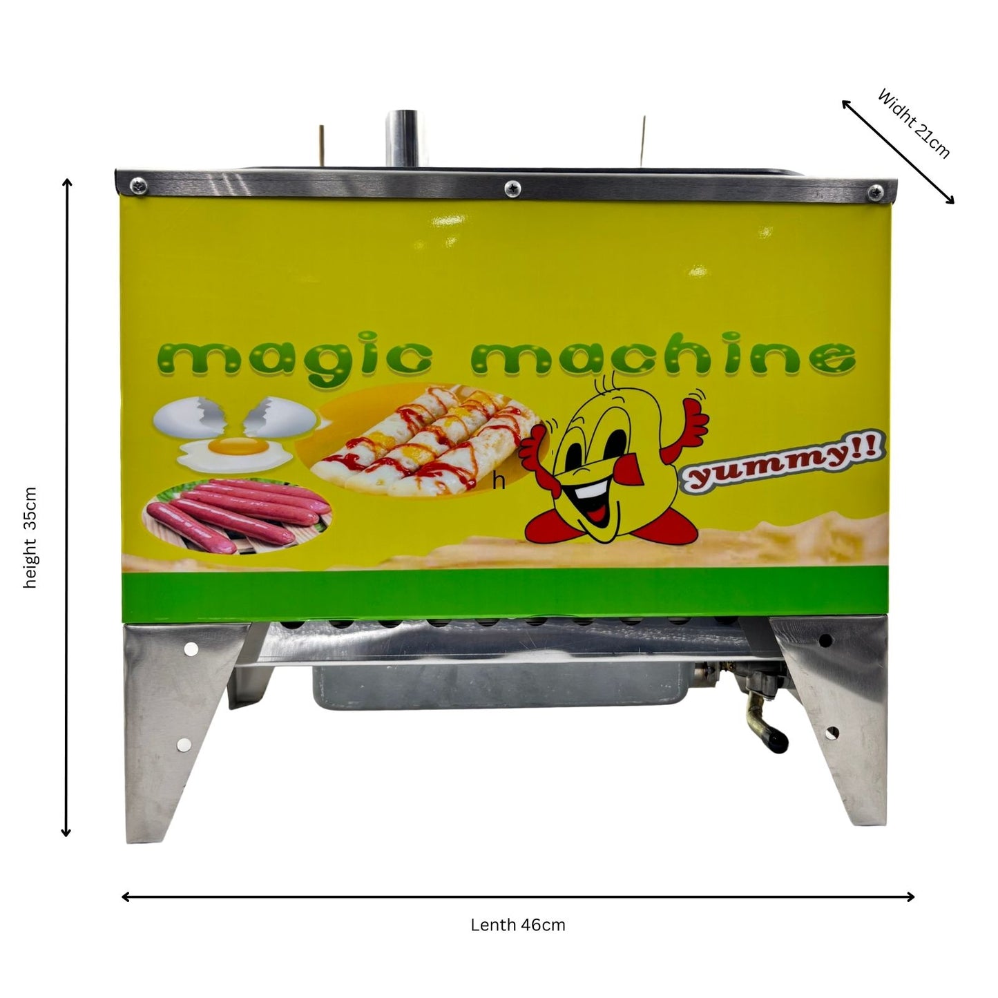 Gurubhai Equipments 10 Slot Egg Roll Sausage Machine, Commercial Gas Egg Roll Maker for Restaurant, Catering, and Food Trucks, Gas Oprated Egg Roll Sausage Machine