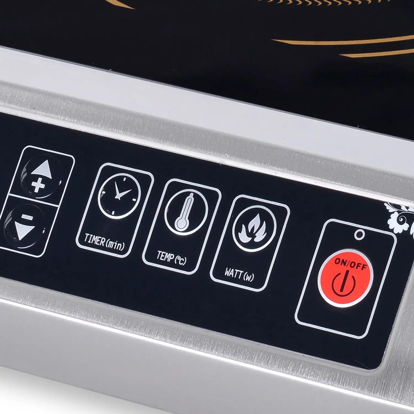 Gurubhai Equipments Stainless Steel Commercial Induction Cooktop 3500W – Fast Heating, Energy Efficient, Precision Cooking, Digital Controls & Timer Function – Ideal for Restaurants & Hotels
