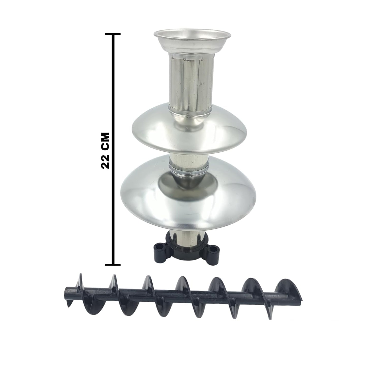 Gurubhai Equipments 3-Tier Chocolate Fondue Fountain Machine, Stainless Steel - 170W, Commercial-Grade Electric Chocolate Fountain for Events, Parties, Buffets, Weddings, and Catering Services
