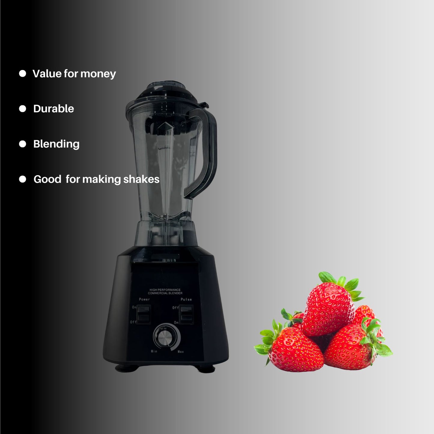 Gurubhai Equipments Commercial Blender/Grinder/Mixer, 2200W, 2.5 Litres BPA Free Jar, High Power & Speed Blender, 100% Copper Motor 28000 RPM, Pulse & Timer