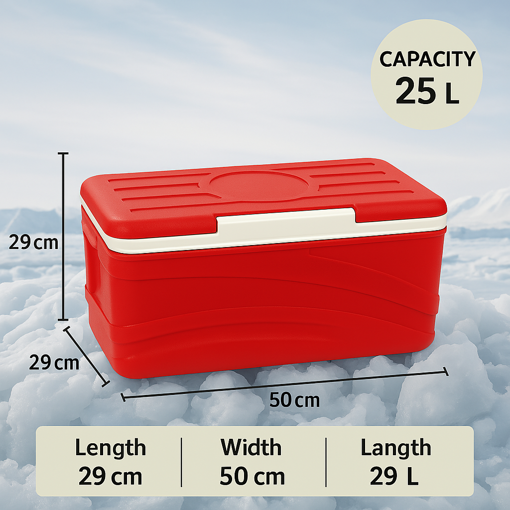 Gurubhai Equipments 25L Portable Ice Box – Heavy-Duty Insulated Cooler for Commercial Use