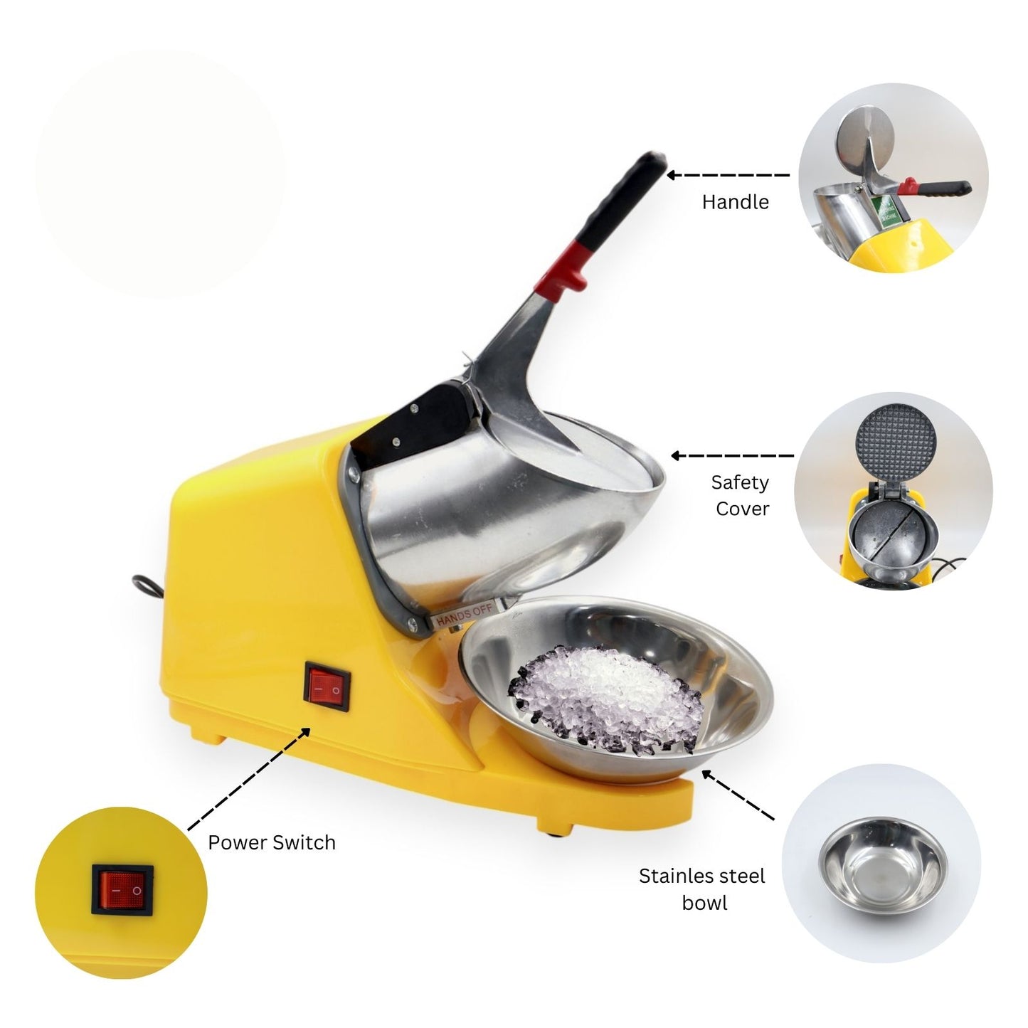 Gurubhai Equipments Electric Ice Crusher Machine, 300W, 65KG/Hr Capacity, (Color As Per Availability)