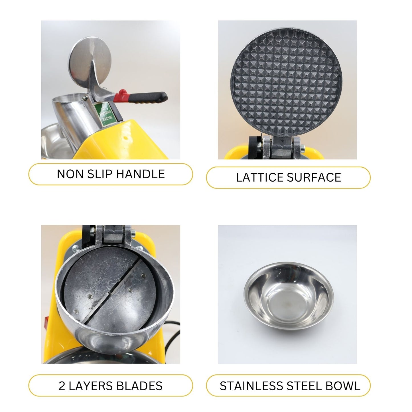 Gurubhai Equipments Electric Ice Crusher Machine, 300W, 65KG/Hr Capacity, (Color As Per Availability)