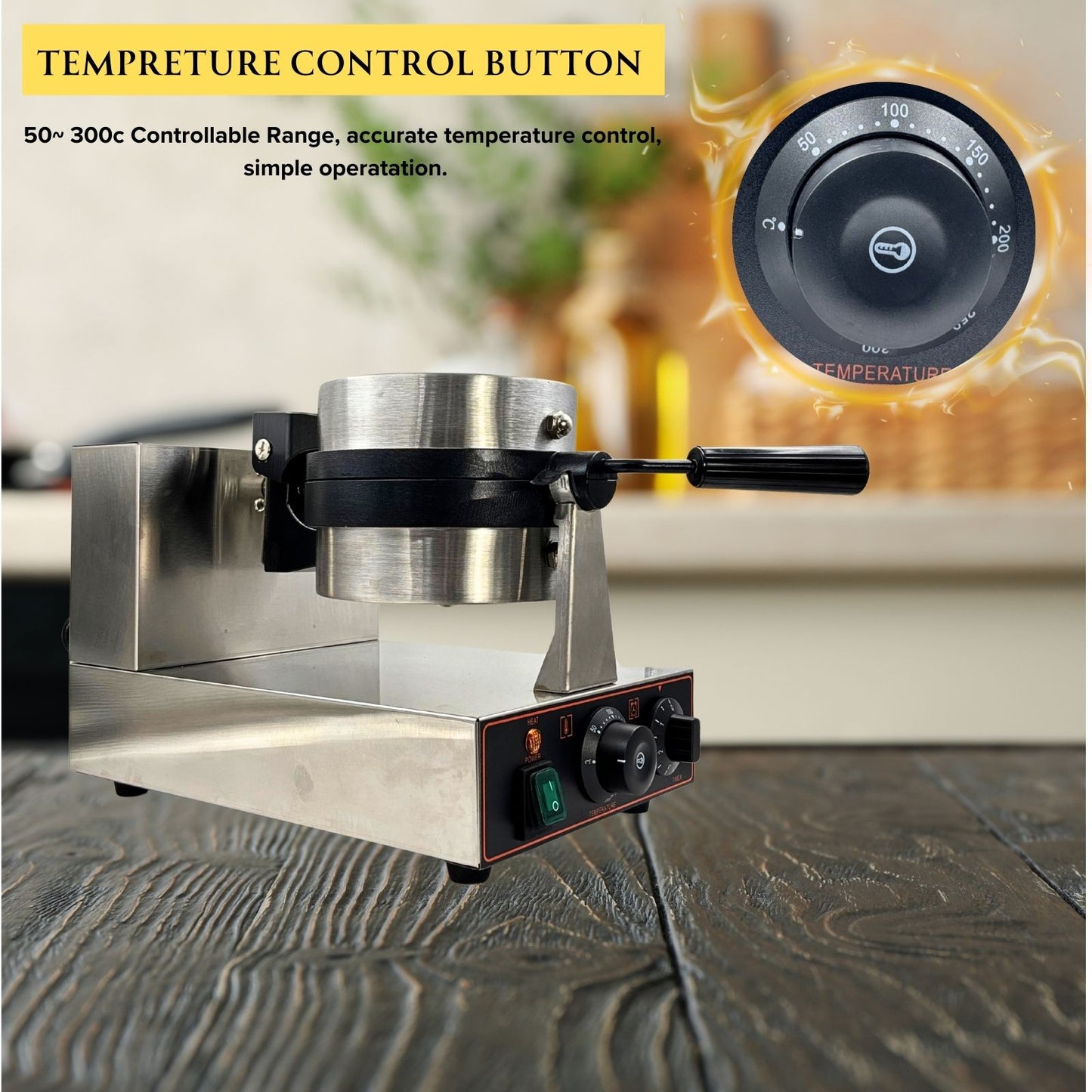 Gurubhai Equipments UFO Burger Maker Machine – 220V Commercial Non-Stick Electric Panini Press with Adjustable Temperature (50-300℃)
