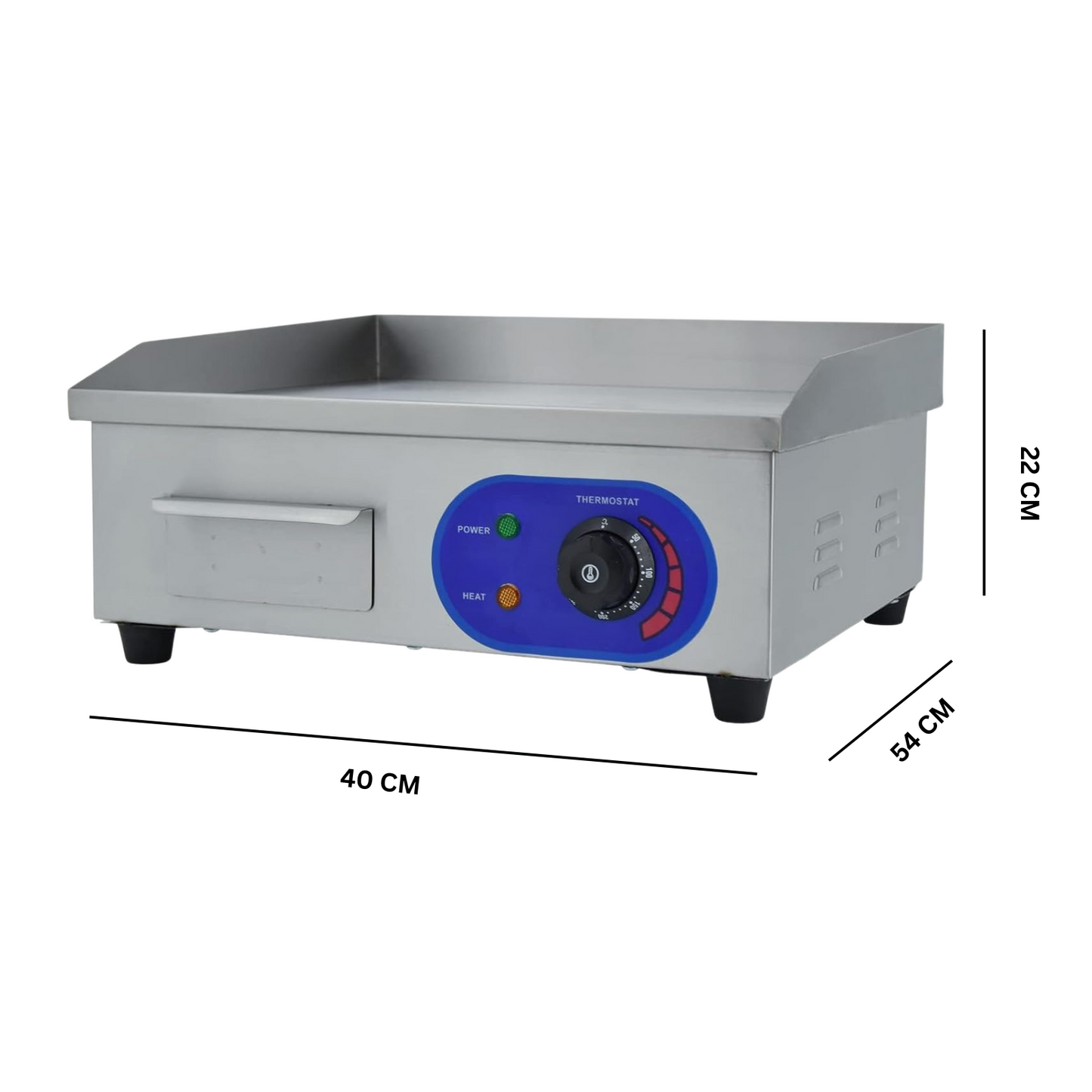 Gurubhai Equipmets Commercial Electric Countertop Griddle Plate,Thermostatic Control-2800W