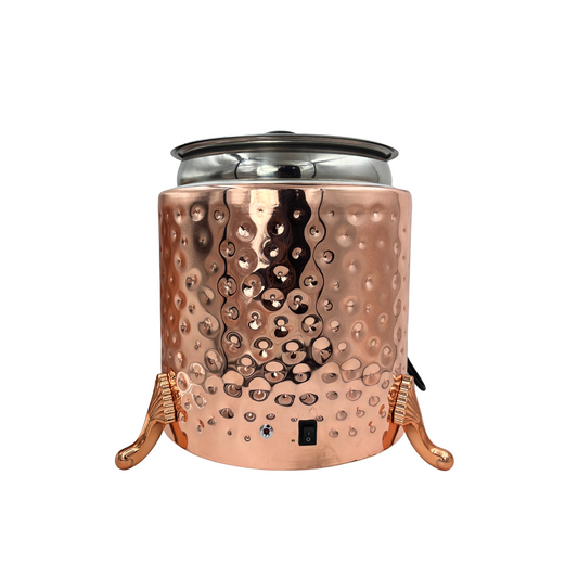 Gurubhai Equipments Electric Soup Warmer Pot, 10 Liter Soup Pot ( Rose Gold )