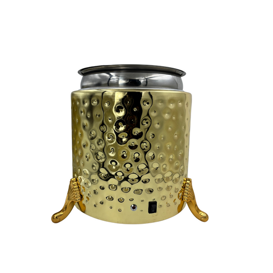 Gurubhai Equipments Electric Soup Warmer, 10 L Warmer Pot ( Golden )